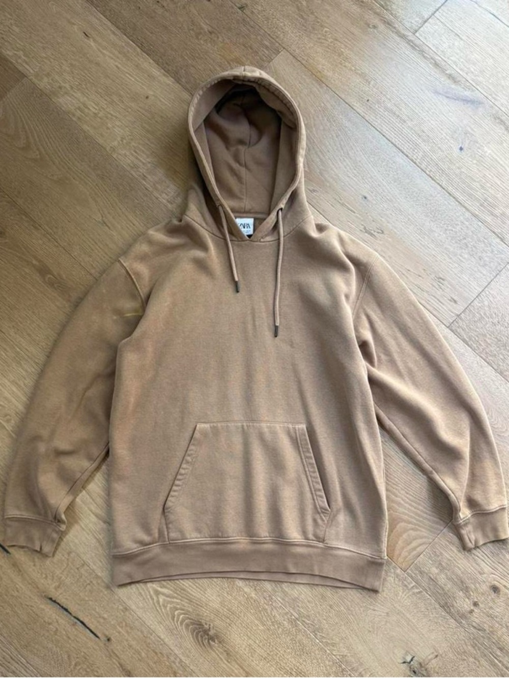 Zara Men's Hooded Sweatshirt | Brown | Size L